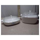 Vintage Corning Ware French White Casserole Set