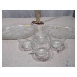 Vintage Indiana Glass Harvest Grape Snack Set