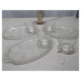 Vintage Indiana Glass Harvest Grape Snack Set