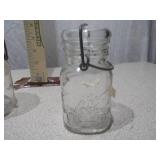 Vintage Wire-Bail Glass Canning Jars - Lot of 3
