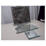 Set of 3 Assorted Frameless Wall Mirrors