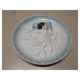 Vintage Celadon Glazed Ceramic Display Bowl