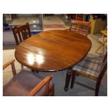 Vintage Drop-Leaf Dining Table with Four Chairs