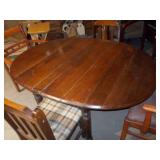 Vintage Drop-Leaf Dining Table with Four Chairs