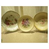 Vintage Floral Ceramic Bowls - Set of 3