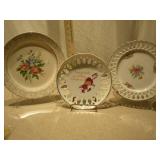 Vintage German & Reticulated Porcelain Plates - Set of 3