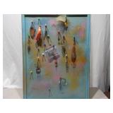 Vintage Handmade Fishing Lure Wall Art