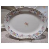Vintage Floral Porcelain Plates - 3 Pieces
