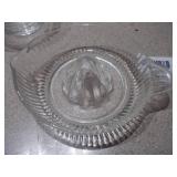 Pressed Glass Serving Pieces & Juicer - 5 Pieces