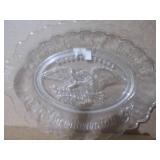 Pressed Glass Serving Dishes - 2 Pieces