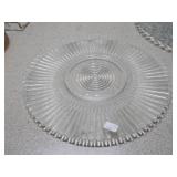 Pressed Glass Serving Set - 3 Pieces