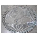 Pressed Glass Serving Set - 3 Pieces