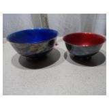 Enameled Metal Nesting Bowls - 2 Pieces