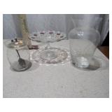 Glass Pedestal Dish & Table Accessories - 3 Pieces