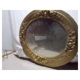 Ornate Gilt Round Wall Mirror