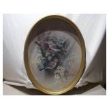 Ornate Oval Framed Art - Vintage Style