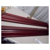 Decorative Mahogany-Finish Floating Wall Shelves - 2 Pieces