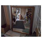 Large Oak Framed Wall Mirror