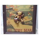 Vintage "My Teddy Bear" Framed 3D Wall Art