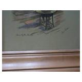 Lot of 2 Framed Prints - Paul Porter "Home By The Hearth" & Debbi Wetzel Garden Scene