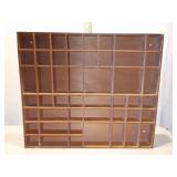 Wooden Shadow Box Display Shelf - Multi-Compartment Wall Hanging