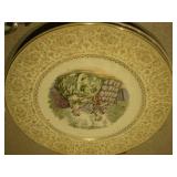 Decorative Porcelain Plates - Reticulated Borders & Gold-Tone Accents