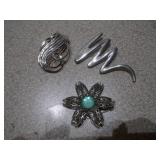 Large Vintage Jewelry & Accessory Lot - Brooches, Hair Clips, Earrings