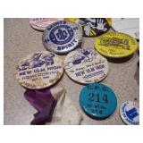 Large Vintage Pinback Button & Badge Collection - Various Themes