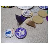 Large Vintage Pinback Button & Badge Collection - Various Themes