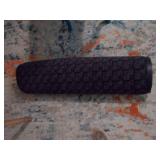 Textured Woven Area Rug – Dark Gray Basketweave Pattern