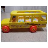Vintage Fisher-Price Little People School Bus & Main Street Building