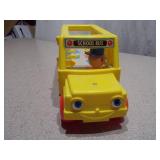 Vintage Fisher-Price Little People School Bus & Main Street Building