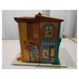 Vintage Fisher-Price Little People School Bus & Main Street Building