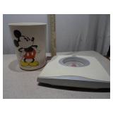 Mickey Mouse Wastebasket and Digital Bathroom Scale Lot