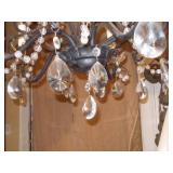 St. Peter Doctor’s Estate: 5-Light Ornate Wrought Iron & Crystal Chandelier