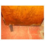 Antique Art Deco Vanity with Round Mirror and Matching Stool