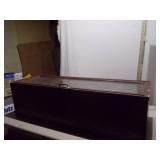 Vintage Wooden Tabletop Display Case with Glass Panel Door