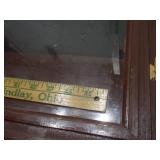Vintage Wooden Tabletop Display Case with Glass Panel Door