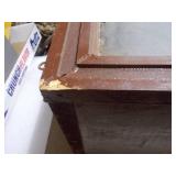 Vintage Wooden Tabletop Display Case with Glass Panel Door