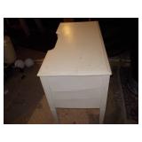 Antique White Makeup Vanity with Storage Cabinets