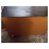 Vintage Dark Wood 6-Drawer Dresser