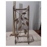 Decorative Wire Birdhouse and Metal Wine Rack Set