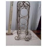 Decorative Wire Birdhouse and Metal Wine Rack Set