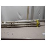 Set of 8 Ornate White Wood Spindles / Balusters