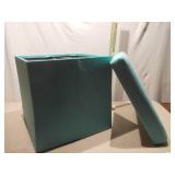 Teal Fabric Storage Cube with Lid