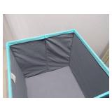 Teal Fabric Storage Cube with Lid