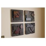 Mid-Century Modern Brutalist Wall Sculptures