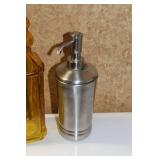 Floral, Amber Bottles & Soap Dispenser