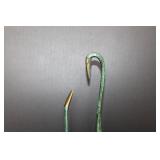 Verdigris Brass Crane Sculptures