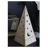 Party Lite Candle Lantern, Mirrored Box & Floral Sculpture